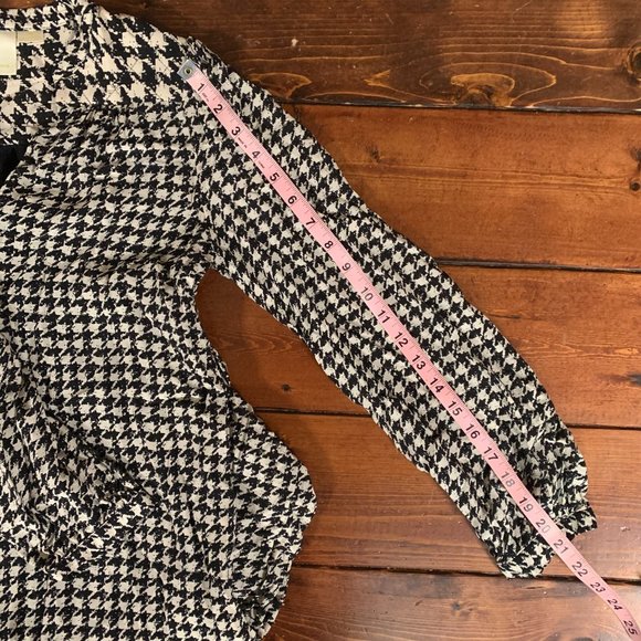 Maeve Sterling Houndstooth X-Small Drop Waist Pullover Viscose Tunic Dress EUC - Picture 15 of 15